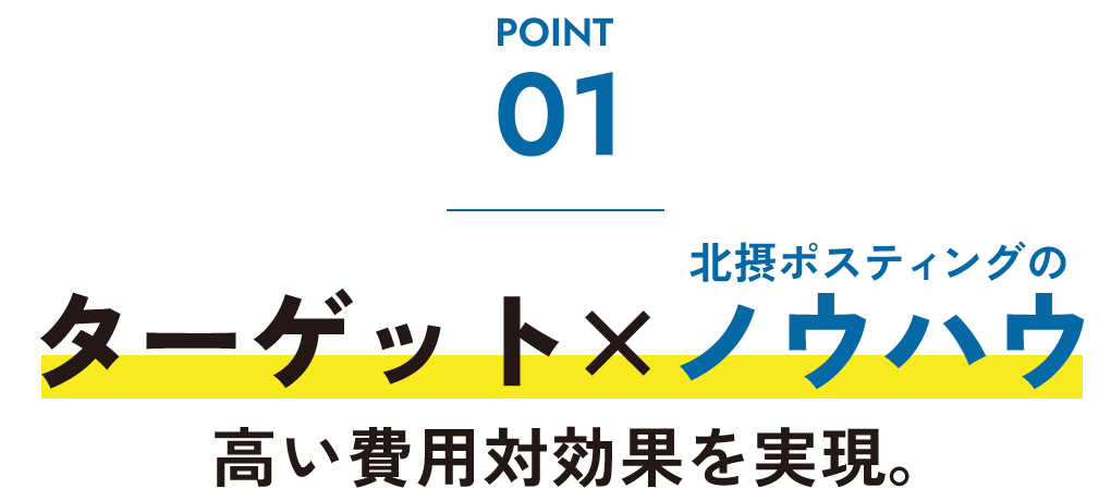 ターゲット×北摂ポスティングのノウハウで高い費用対効果を実現。